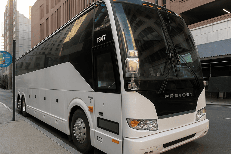 a Charter Bus Rental Miami Beach coach bus