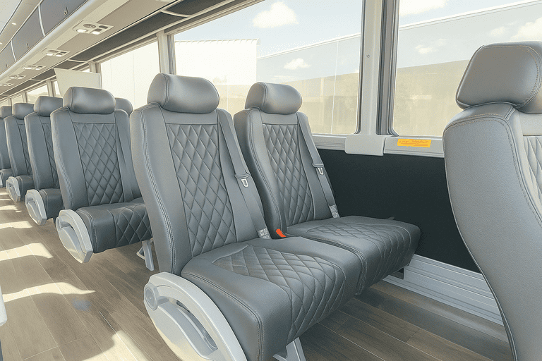 interior of Charter Bus Rental Miami Beach charter bus